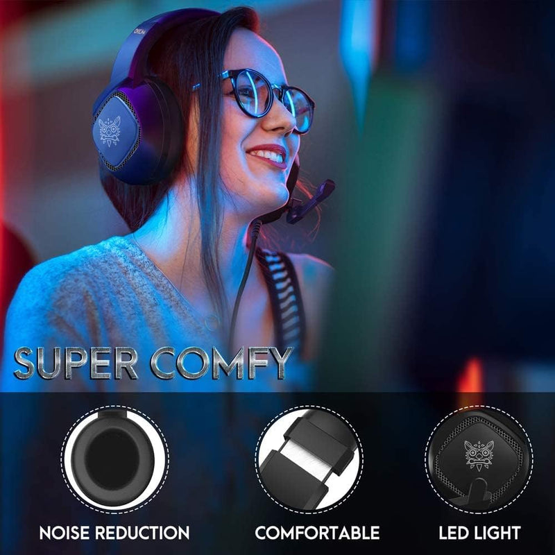 Audífonos Gamer Diadema Inalámbrica Onikuma K19 Luz Rgb Led Para Xbox PS5 Pc