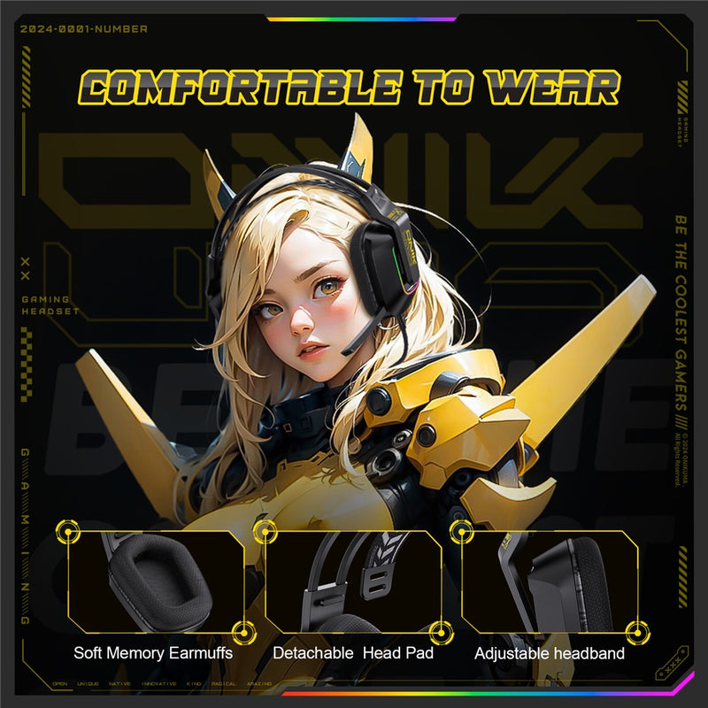 Auriculares Onikuma X13 Gaming 3.5mm Led Para Pc Ps5 Xbox