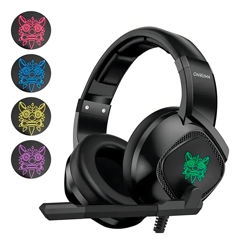 Audífonos Gamer Diadema Inalámbrica Onikuma K19 Luz Rgb Led Para Xbox PS5 Pc