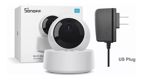 SONOFF Cámara interior HD 1080P, cámara de seguridad WiFi inteligente con visión nocturna IR