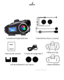 Intercomunicador de Moto Bluetooth Q58 MAX Pantalla LCD, Radio FM, MP3, IPX65