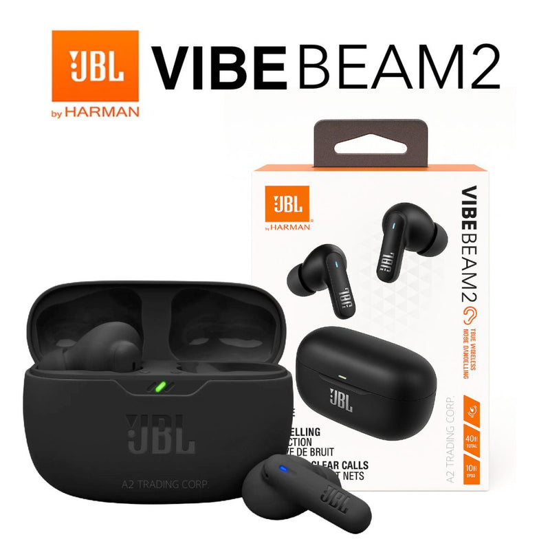 JBL Vibe Beam 2 – Auriculares inalámbricos con cancelación de ruido y sonido JBL Pure Bass