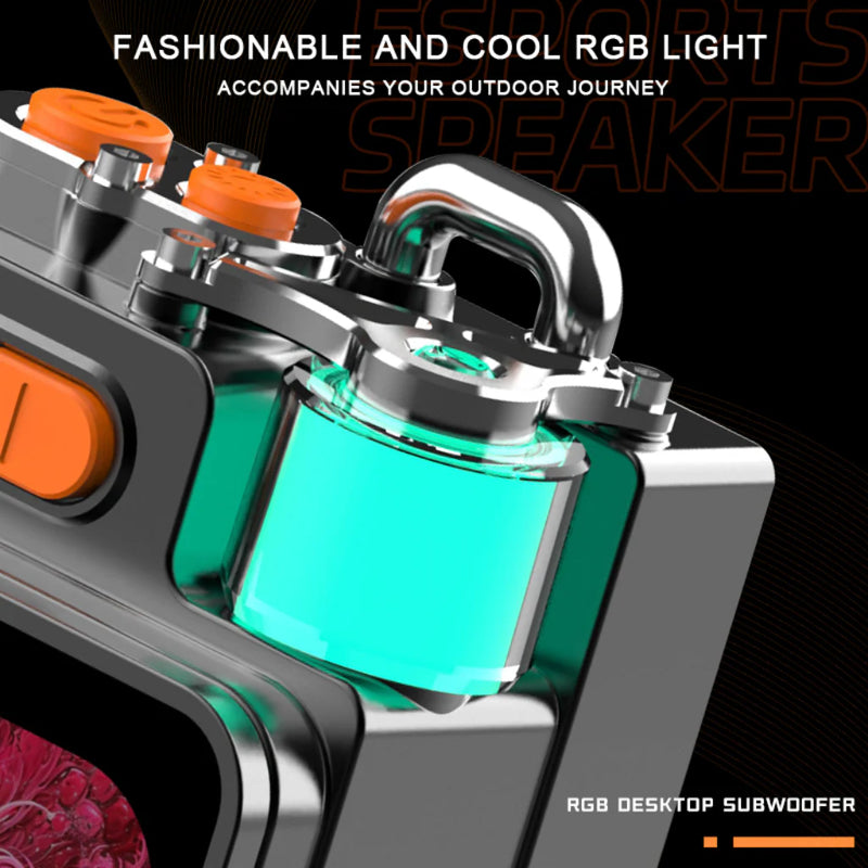 Parlante Metalico Bluetooth Con Pantalla Tactil Dk08 Rgb