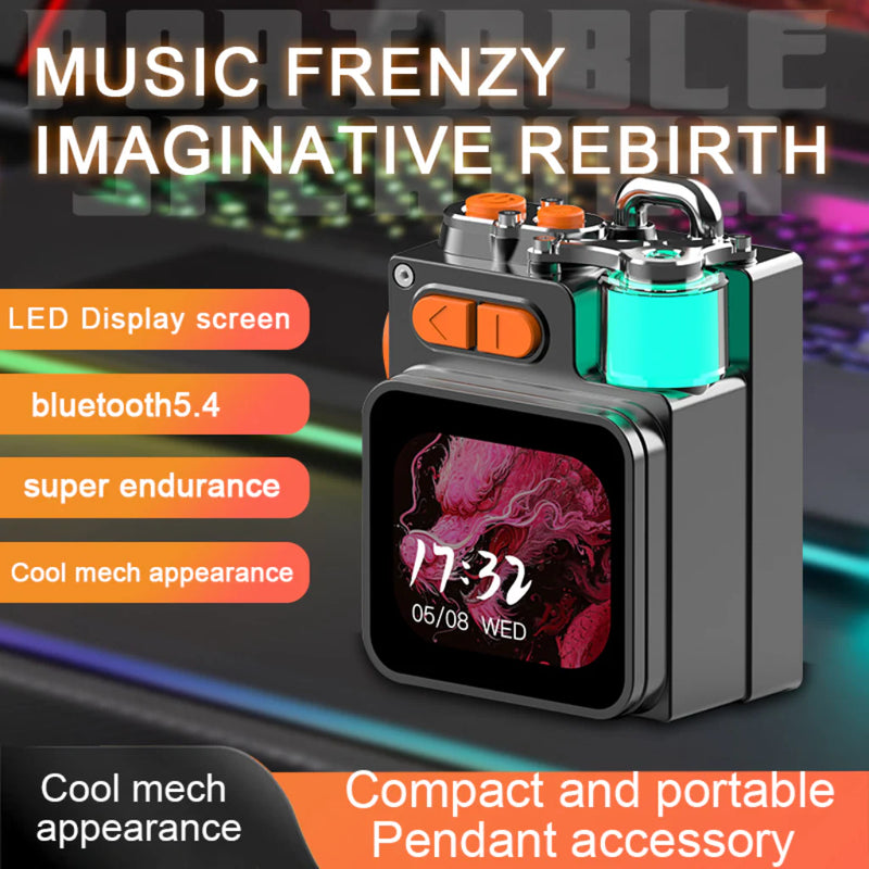 Parlante Metalico Bluetooth Con Pantalla Tactil Dk08 Rgb