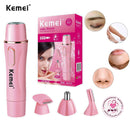 DEPILADOR RECARGABLE USB 4 EN 1 KEMEI KM-2715
